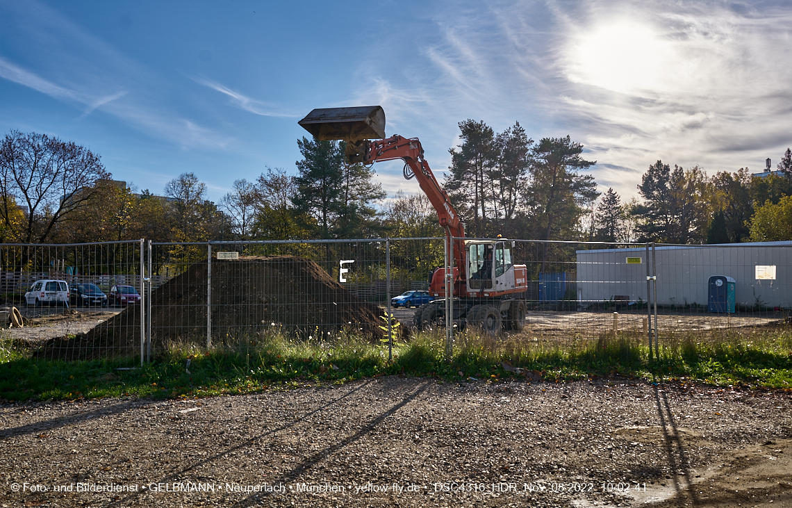 08.11.2022 - Baustelle an der Quiddestraße Haus für Kinder in Neuperlach